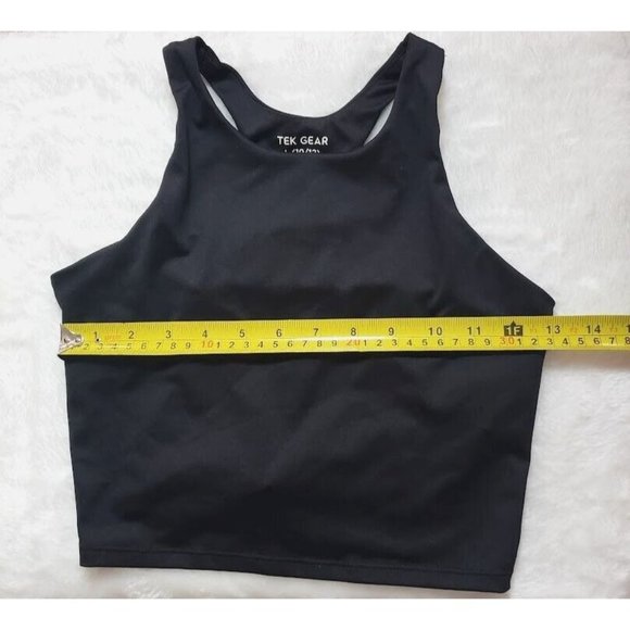 Girls Sports Bra Tek Gear Low Impact Black Color Size Large (10/12) - Picture 4 of 6